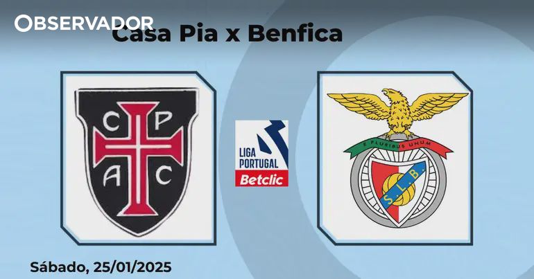 Prognóstico Casa Pia vs Benfica – Liga Portugal (25/01/2025)