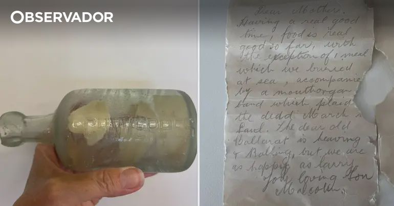 Encontrada garrafa com cartas lançada ao mar em 1916