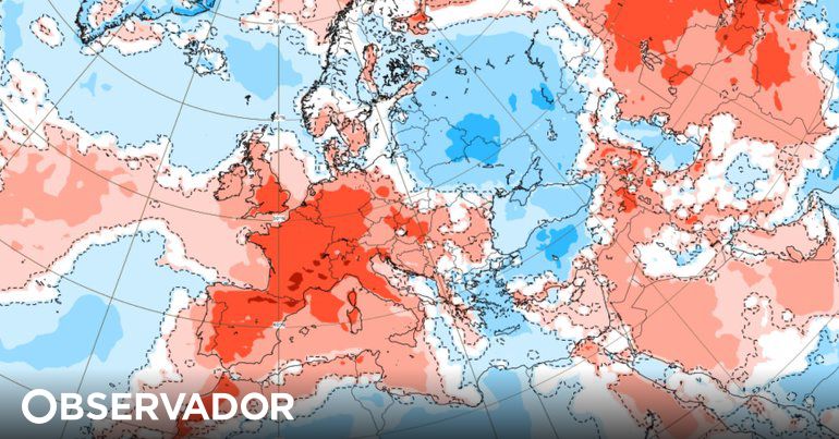 O mapa do calor marca Portugal, Espanha e França a vermelho