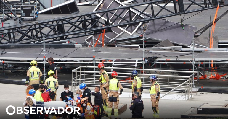Escenario de festival en España se derrumbó y varios trabajadores quedaron debajo de la estructura – Observer